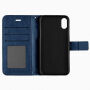 2v1 ochranné odnímatelné flipové pouzdro pro Apple iPhone XS / iPhone X - tmavě modré