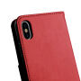 2v1 ochranné odnímatelné flipové pouzdro pro Apple iPhone XS / iPhone X - červené