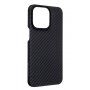 Tactical Aramid kryt se vzorem karbonových vláken a MagSafe pro iPhone 14 Pro - tmavě šedý