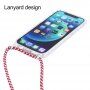 Transparentní kryt se šňůrkou pro iPhone 14 Plus - modrý