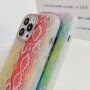 Kryt se vzorem hadí kůže pro iPhone 13 Pro - červenožlutý