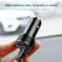 BASEUS nabíječka do auta se dvěma USB porty pro Apple iPhone / iPad / iPod - červená