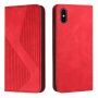 Kožené flipové pouzdro se vzorem pro iPhone XS Max - červené