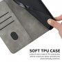 Kožené flipové pouzdro se vzorem pro iPhone 7 Plus / 8 Plus - šedé