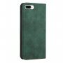 Kožené flipové pouzdro se vzorem pro iPhone 7 Plus / 8 Plus - tmavě zelené