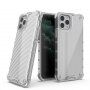 Odolný lesklý kryt s vertikální mřížkou pro iPhone 11 Pro Max - čirý