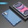Odolný lesklý kryt s vertikální mřížkou pro iPhone 11 Pro Max - modrý