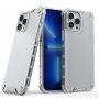 Odolný lesklý kryt s vertikální mřížkou pro iPhone 13 Pro Max - čirý