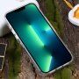 Transparentní mramorový kryt s kamínky pro iPhone 13 Pro Max - bílý