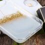 Transparentní mramorový kryt s kamínky pro iPhone 13 Pro Max - bílý