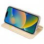 DUX DUCIS Skin Pro flipové pouzdro pro iPhone 14 Plus - zlaté