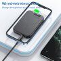 Usams MagSafe bezdrátová powerbanka s portem USB-C - 10 000 mAh - černá