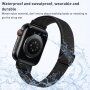 Nylonový tenký řemínek s posuvnou přezkou pro Apple Watch 42mm / 41mm / 40mm / 38mm - černý