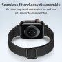 Nylonový tenký řemínek s posuvnou přezkou pro Apple Watch 42mm / 41mm / 40mm / 38mm - černý