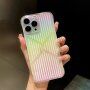 Transparentní zrcadlový kryt s výřezy pro iPhone 13 Pro - duhový