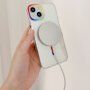 Transparentní kryt s MagSafe pro iPhone 14 Pro Max - duhový