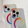 Transparentní kryt s MagSafe pro iPhone 14 Pro Max - duhový