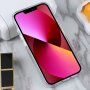 Transparentní mramorový kryt s kamínky pro iPhone 14 - bílý