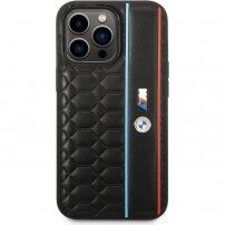 BMW M Hexagonal Pattern kryt pro iPhone 14 Pro - černý