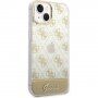 Guess Peony Glitter Script Logo kryt pro iPhone 14 - zlatý
