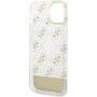 Guess Peony Glitter Script Logo kryt pro iPhone 14 - zlatý