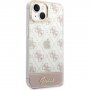 Guess Peony Glitter Script Logo kryt pro iPhone 14 - růžový