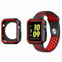 Ochranné silikonové pouzdro pro Apple Watch 42mm - černočervené