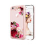 Ochranný kryt s transparentní zadní stranou pro Apple iPhone 6 / 6S - růžový s květinami