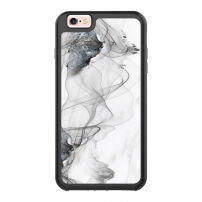 Ochranný kryt s černým rámečkem pro Apple iPhone 6 Plus / 6S Plus - kouř