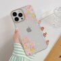 Transparentní kryt se vzorem květin pro iPhone 13 Pro Max - begónie