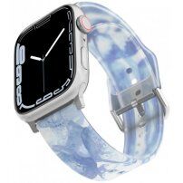Matný průsvitný silikonový řemínek pro Apple Watch 42mm / 41mm / 40mm / 38mm - modrý