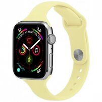 Tenký silikonový řemínek pro Apple Watch 42mm / 41mm / 40mm / 38mm - žlutý