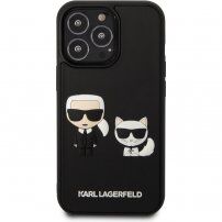 Karl Lagerfeld and Choupette 3D kryt pro iPhone 13 Pro - černý