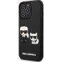 Karl Lagerfeld and Choupette 3D kryt pro iPhone 13 Pro - černý