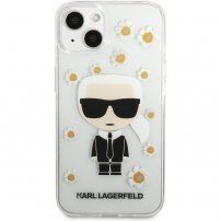 Karl Lagerfeld Ikonik Flower kryt pro iPhone 13 mini - čirý