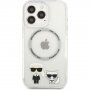 Karl Lagerfeld Karl and Choupette kryt s MagSafe pro iPhone 13 Pro Max - čirý