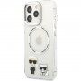 Karl Lagerfeld Karl and Choupette kryt s MagSafe pro iPhone 13 Pro Max - čirý