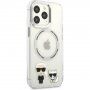 Karl Lagerfeld Karl and Choupette kryt s MagSafe pro iPhone 13 Pro Max - čirý