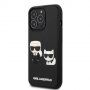 Karl Lagerfeld and Choupette 3D kryt pro iPhone 13 Pro - černý