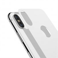 BASEUS tvrzené zadní sklo pro iPhone X / XS - bílá