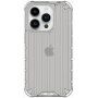 Odolný lesklý kryt s vertikální mřížkou pro iPhone 14 Pro Max - šedý