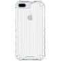 Odolný lesklý kryt s vertikální mřížkou pro iPhone 7 Plus / 8 Plus - čirý