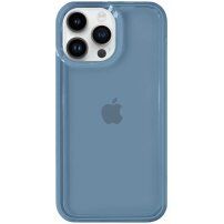 Transparentní odolný Armor kryt pro iPhone 14 Pro Max - modrý