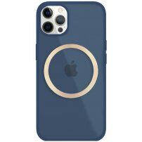 Lesklý transparentní kryt s MagSafe pro iPhone 11 Pro - tmavě modrý