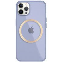 Lesklý transparentní kryt s MagSafe pro iPhone 12 Pro Max - fialový