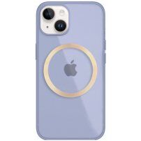 Lesklý transparentní kryt s MagSafe pro iPhone 13 - fialový