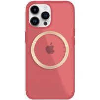Lesklý transparentní kryt s MagSafe pro iPhone 13 Pro - červený