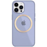 Lesklý transparentní kryt s MagSafe pro iPhone 13 Pro Max - fialový