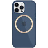 Lesklý transparentní kryt s MagSafe pro iPhone 13 Pro Max - tmavě modrý