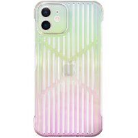 Transparentní zrcadlový kryt s výřezy pro iPhone 11 - duhový